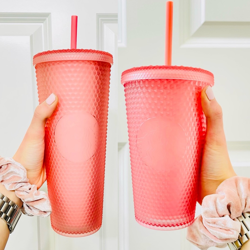 💗NEW SET🍋Starbucks 2022 Valentine Pink Lemonade Jelly Grande & Venti Studded